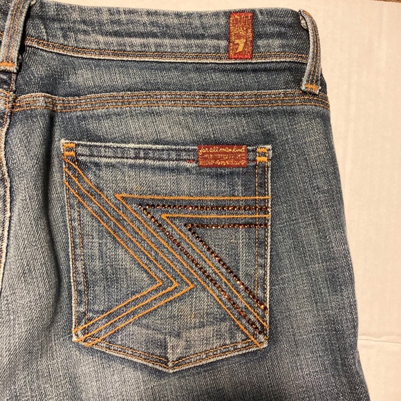 NWOT 7 for all mankind Flynt Swarovski crystals jeans size 29 - Picture 12 of 13